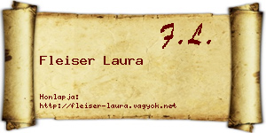 Fleiser Laura névjegykártya
